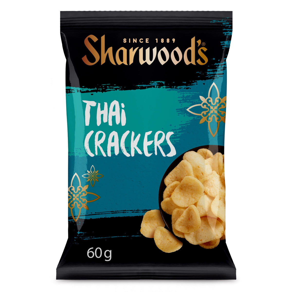 Sharwood's Thai Spiced Crackers - Pack of 6 | 400g Total Weight
