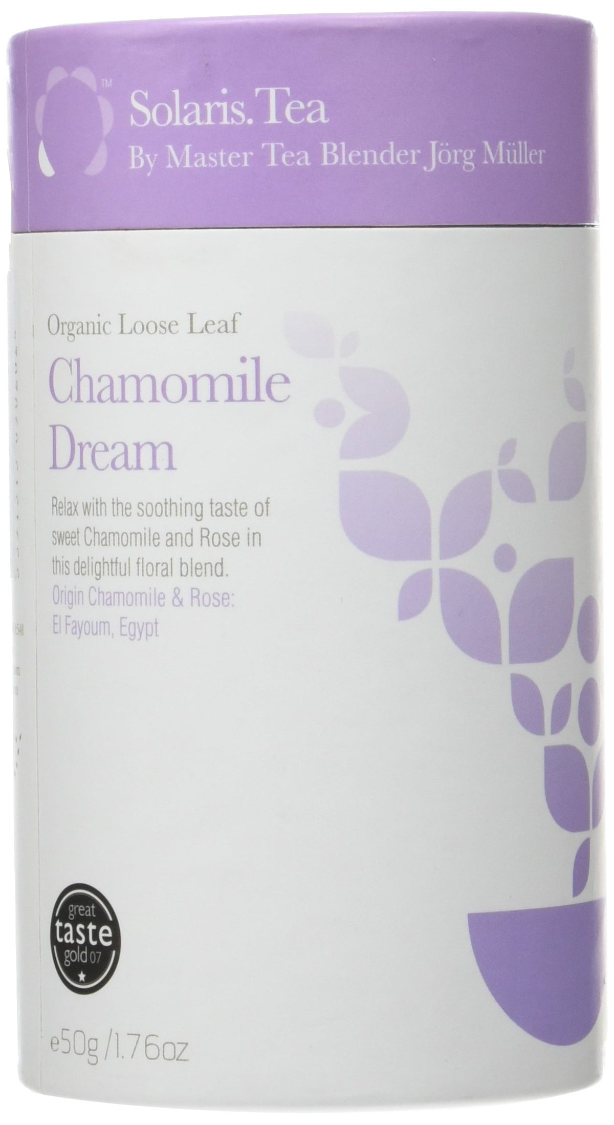 Solaris Tea Organic Chamomile Dream Herbal Blend - Promotes Relaxation | Loose Leaf | 50g