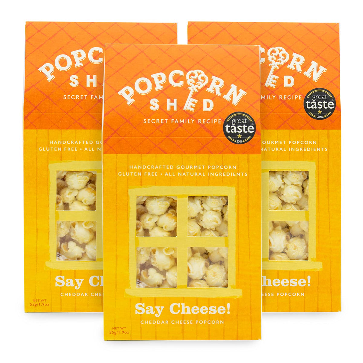Popcorn Shed Say Cheddar Cheese Gourmet Popcorn - 3 x 80g Packs