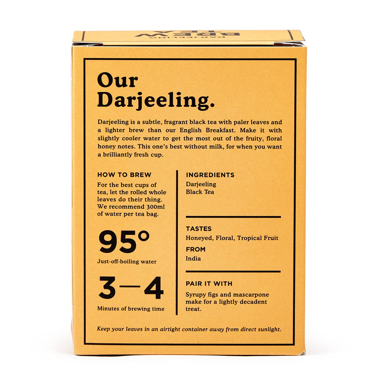Brew Tea Co Darjeeling Teabags - Honeyed & Floral Flavor | 15 Teabags 4
