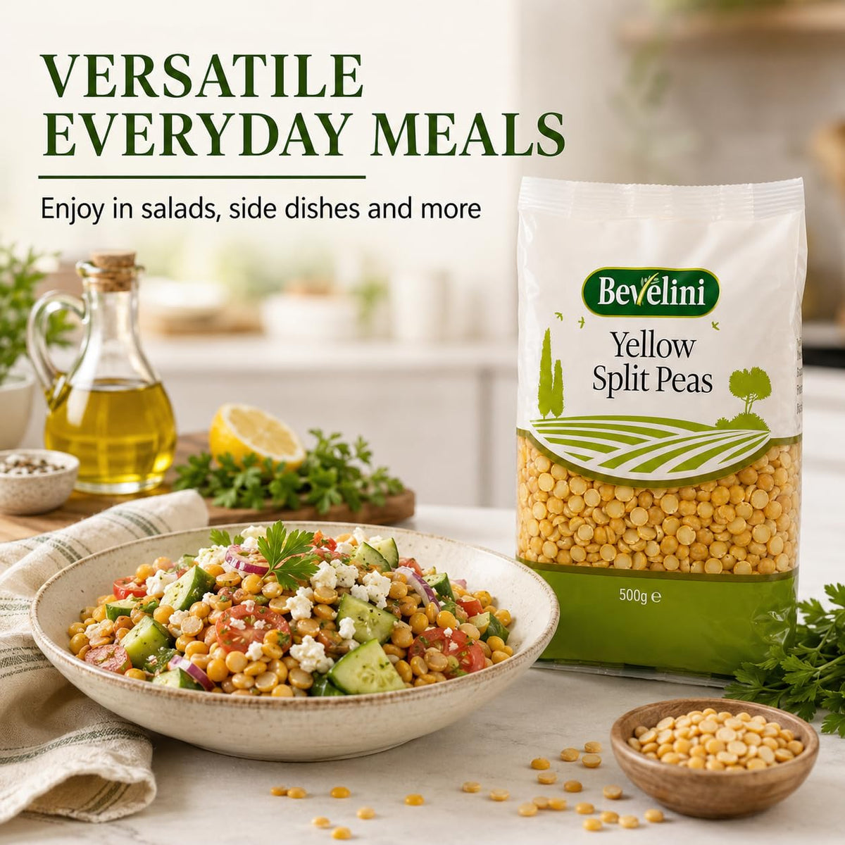Bevelini Yellow Split Peas - 500g | High Protein & Fibre | Versatile Cooking Ingredient 7