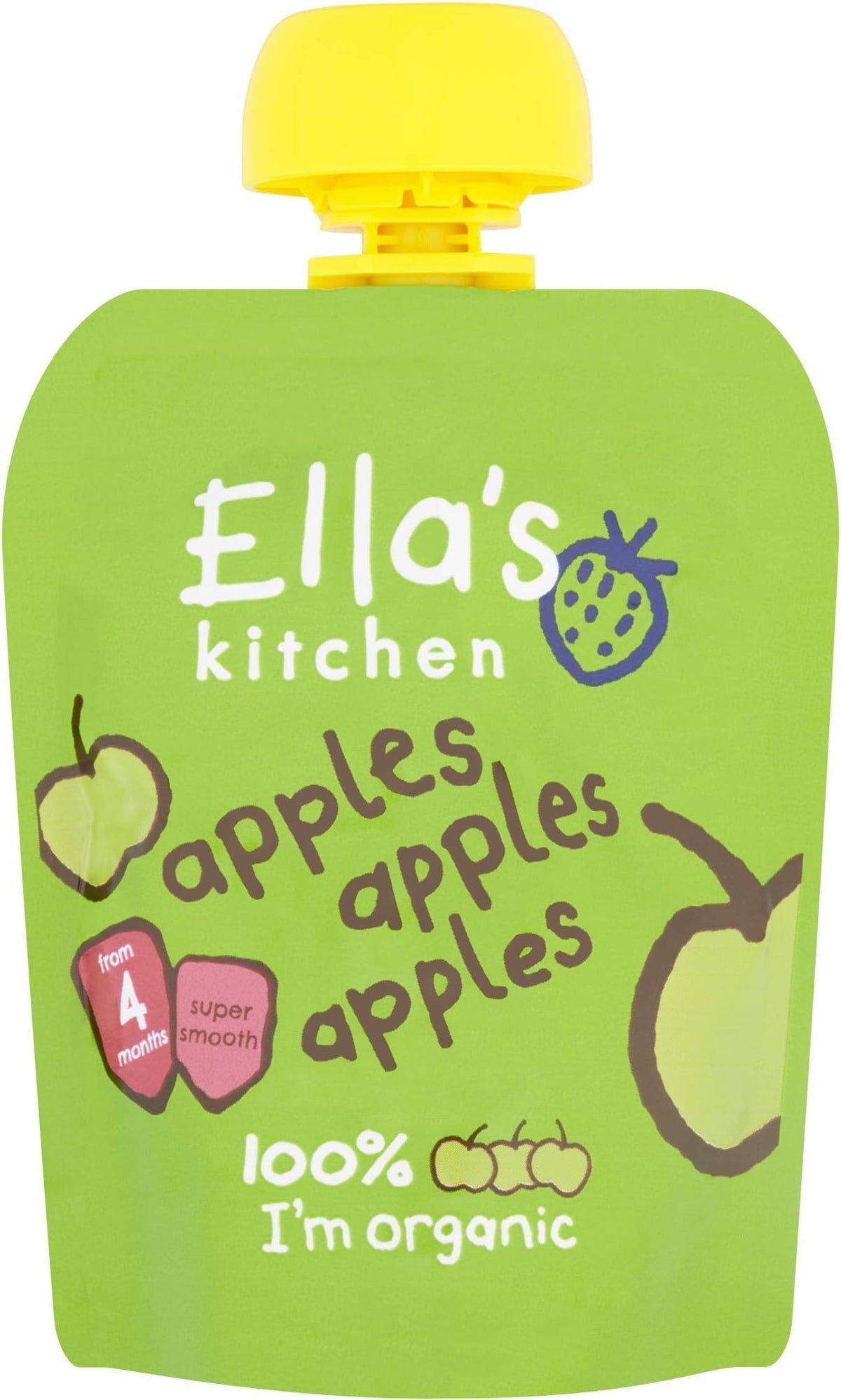 Ella's Kitchen First Taste Apples - 100% Organic Puree | 70g Pouch | From 4 Months