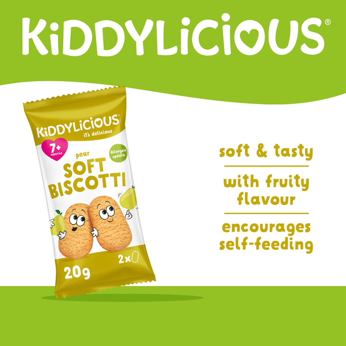 Kiddylicious Pear Biscotti - Baby Snacks for 7+ Months | Pack of 6 4