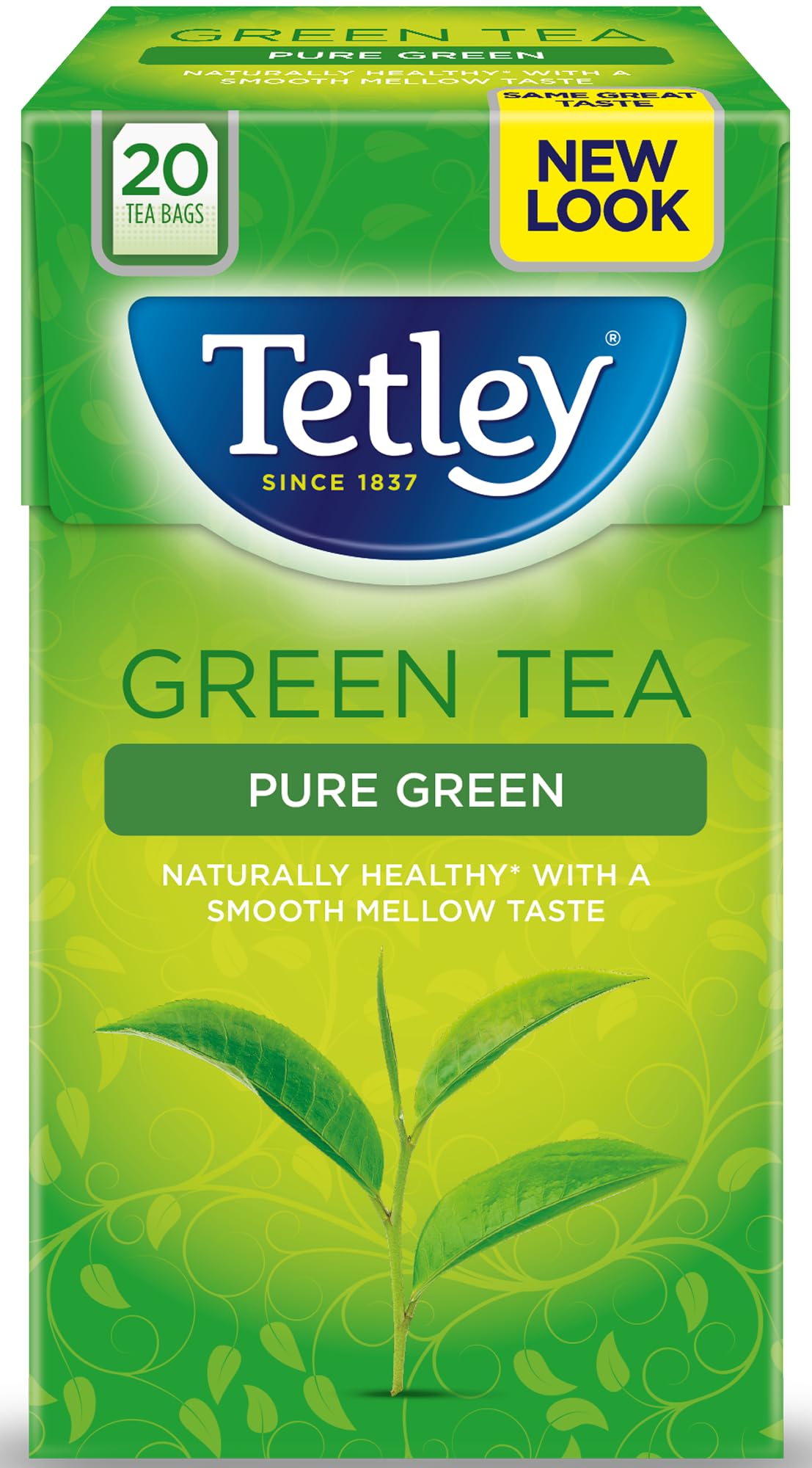 Tetley Pure Green Tea - 20 Tea Bags | 50g | Antioxidant-Rich