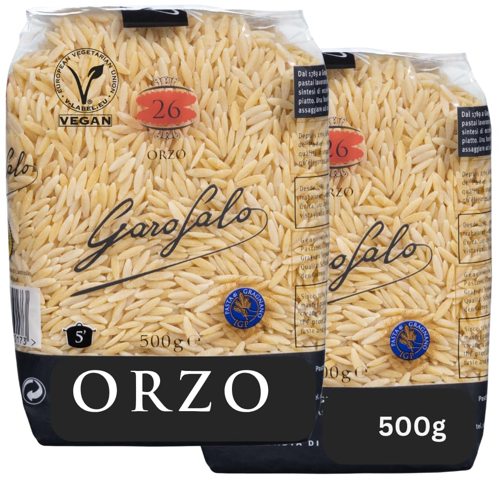 Garofalo Orzo Pasta - 1kg (Pack of 2 x 500g)