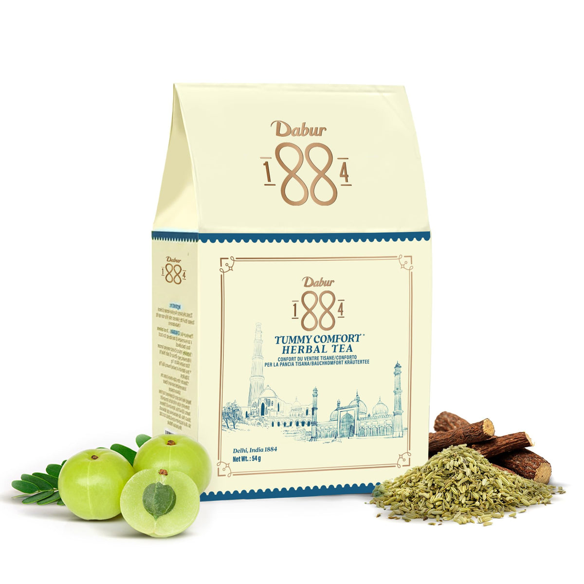 Dabur Herbal Tummy Comfort Tea - Supports Digestion | 54g | 20 Wellness Tea Bags