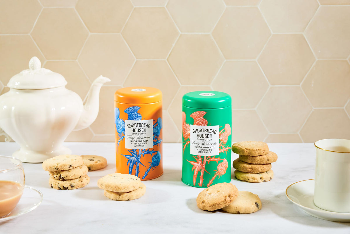 Shortbread House of Edinburgh Truly Handmade Scottish Shortbread with Dark Chocolate and Orange - 140g Tin 5