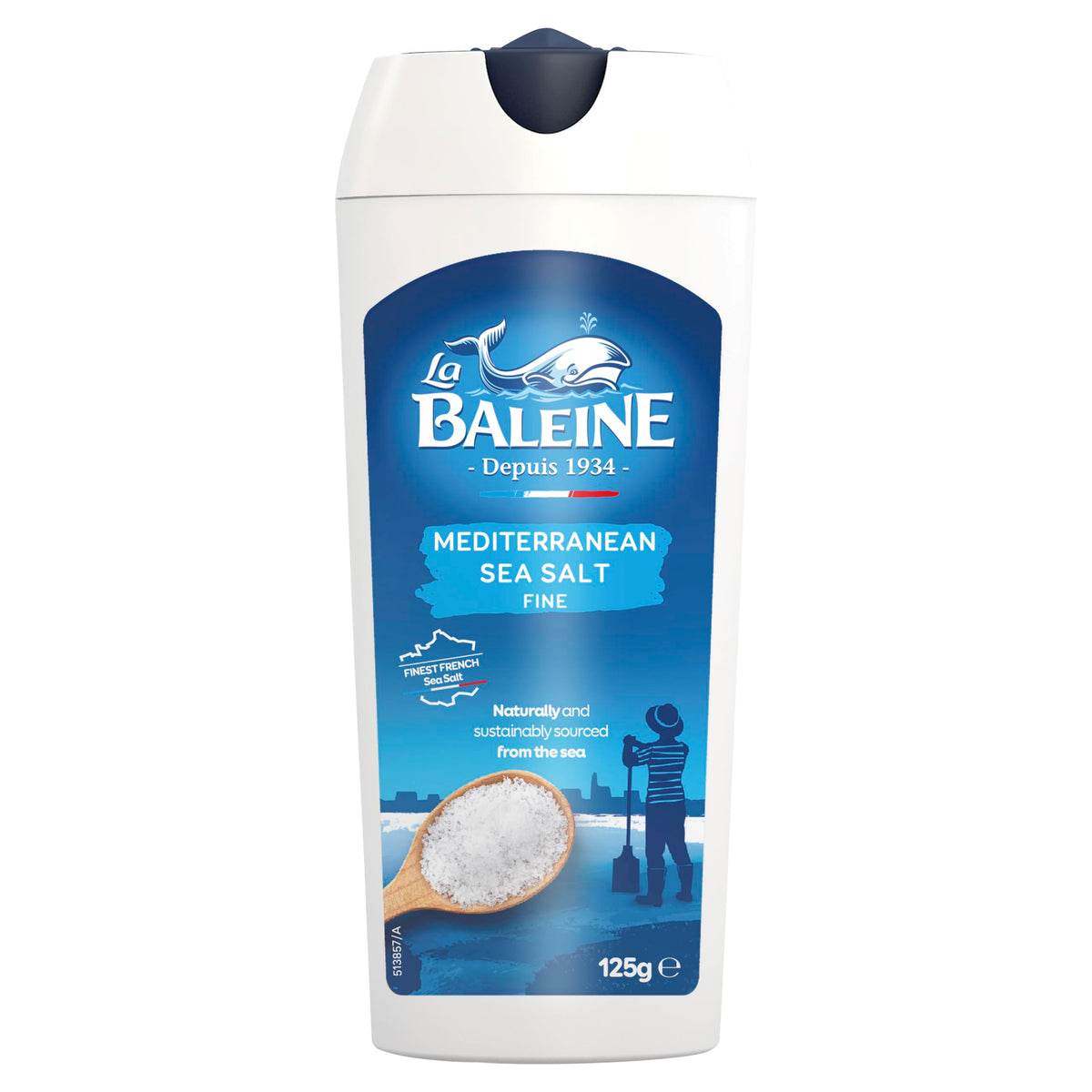 La Baleine Fine Sea Salt - 125g Shaker | Mediterranean Harvest | Additive-Free
