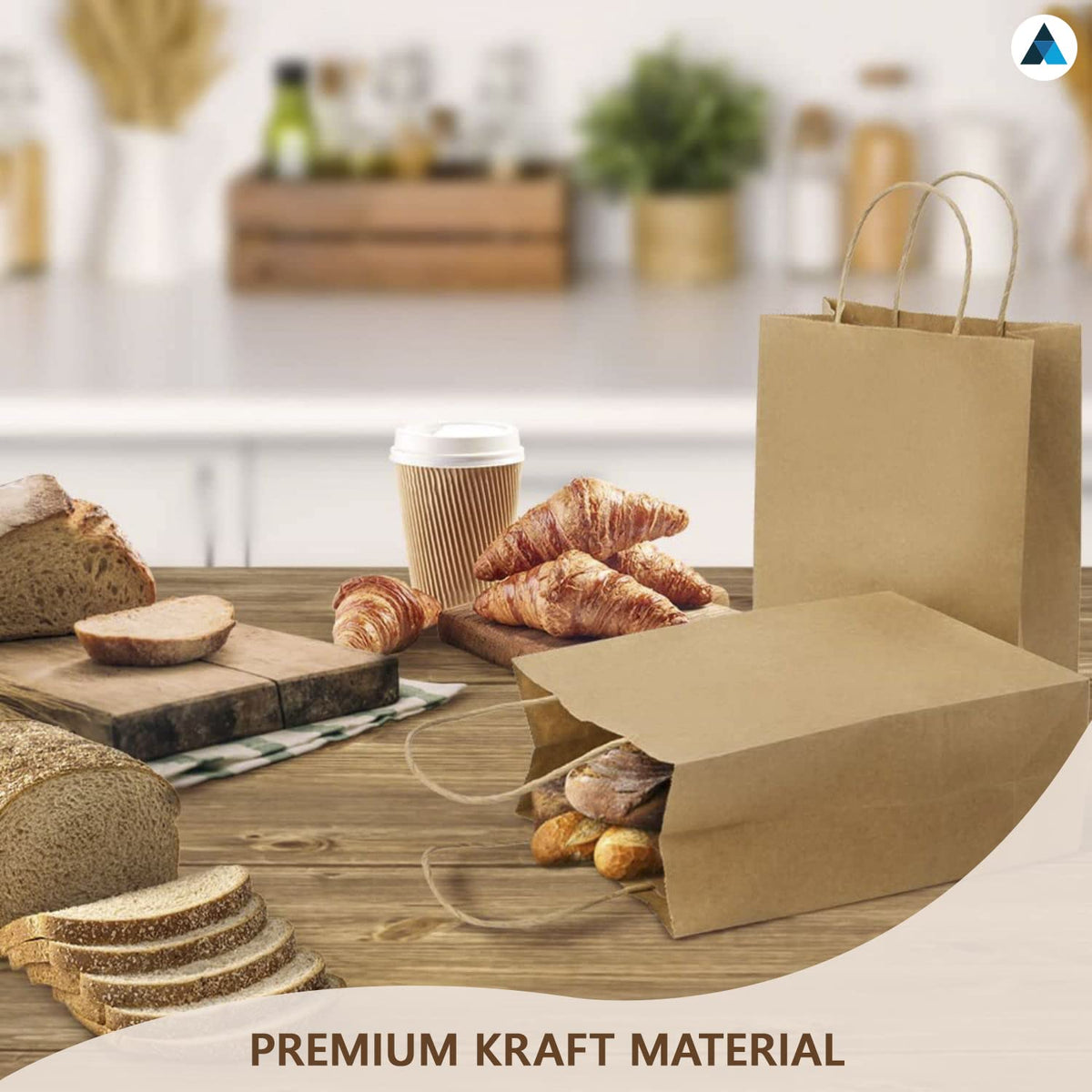 Nationwide Paper Kraft Paper Bags - Food Safe, Medium Size (25 Count) 5