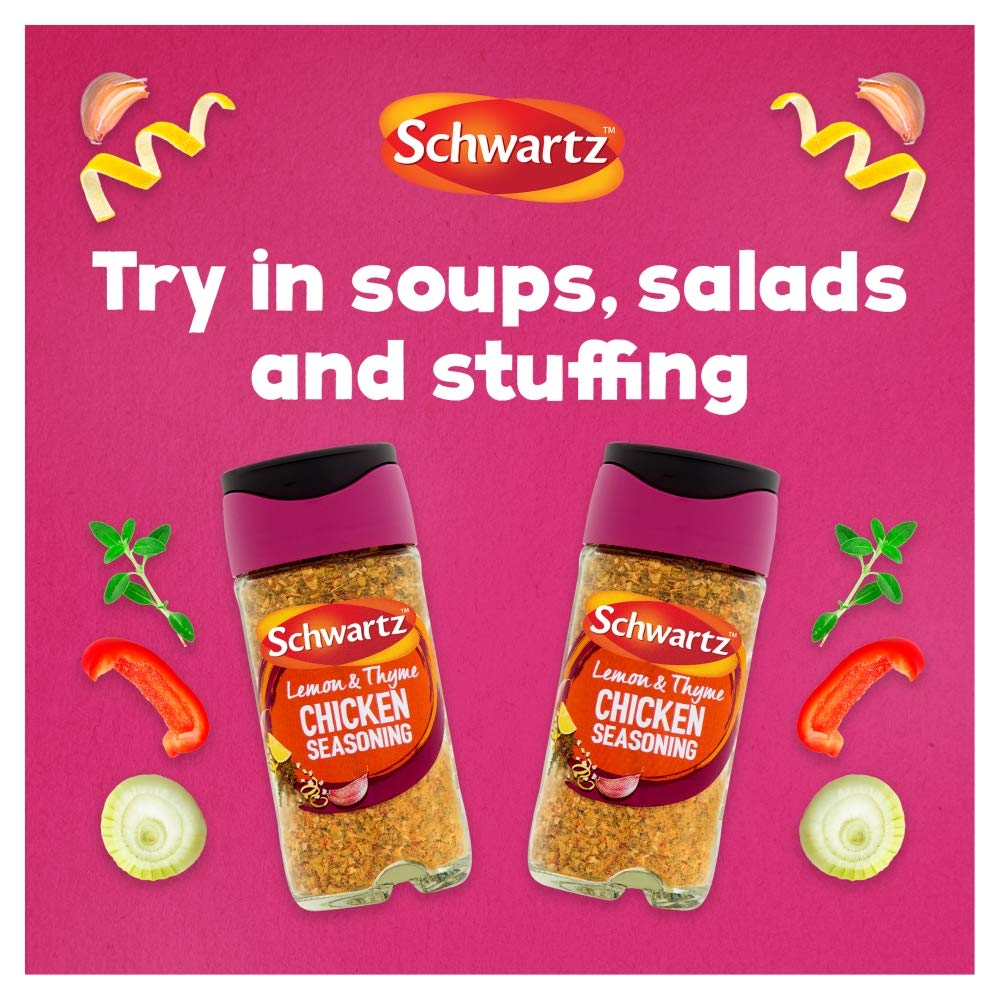 Schwartz Lemon and Thyme Chicken Seasoning - 43g Jar (Pack of 6) 4