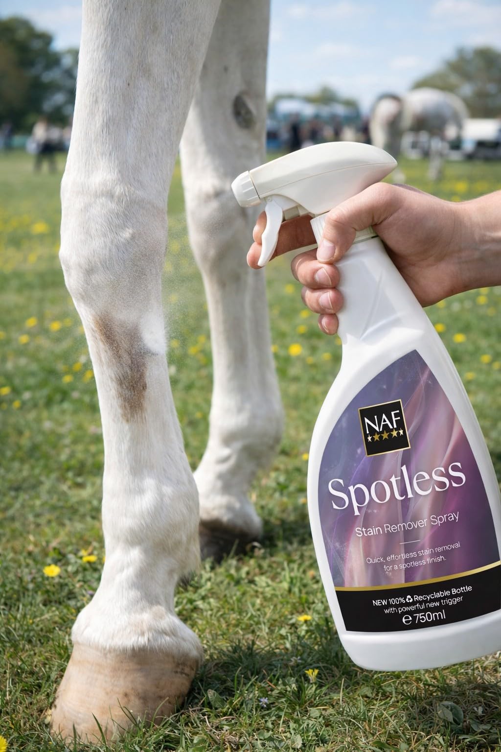 NAF Spotless Spray - Waterless Horse Coat Stain Remover | 750ml 3
