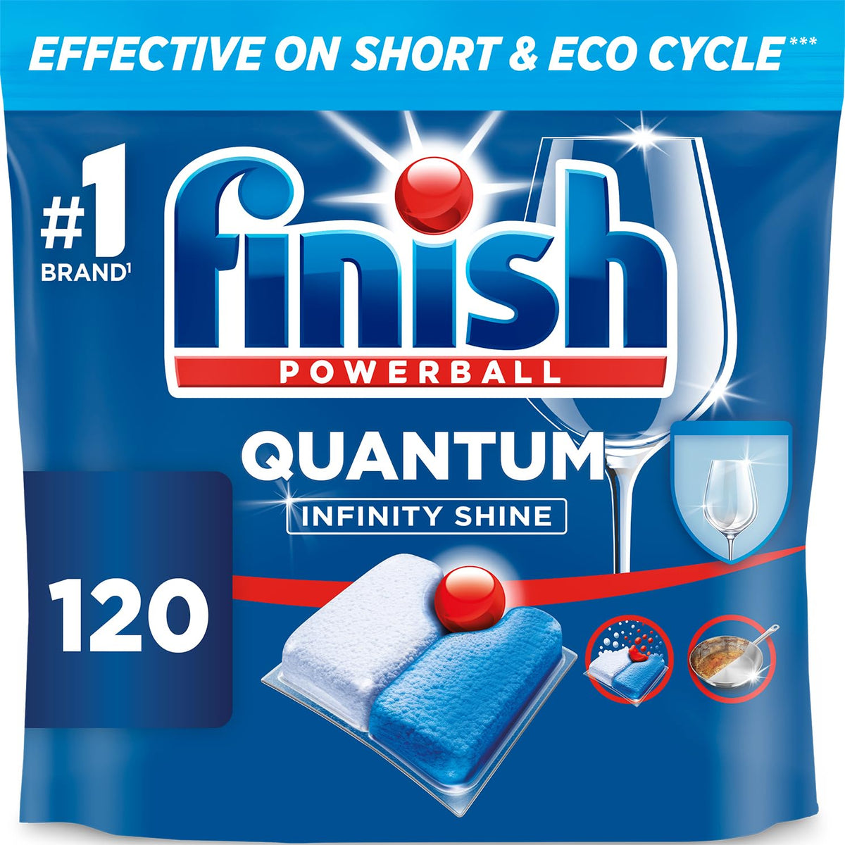 Finish Quantum Infinity Shine Dishwasher Tablets - Fresh Scent, 120 Tabs