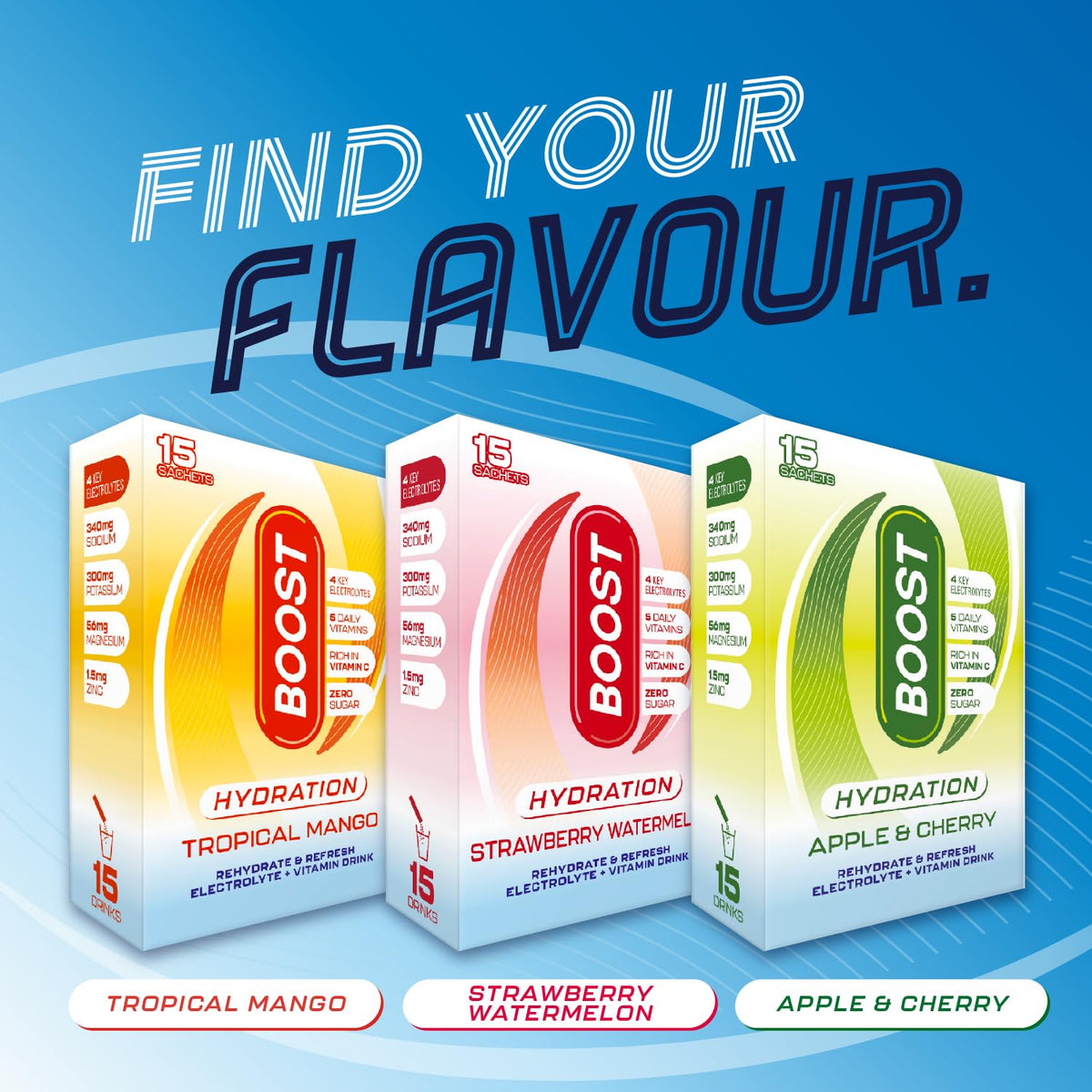 Boost Hydration Powder Apple Cherry - Zero Sugar Electrolytes | 15 x 7g Sachets 8