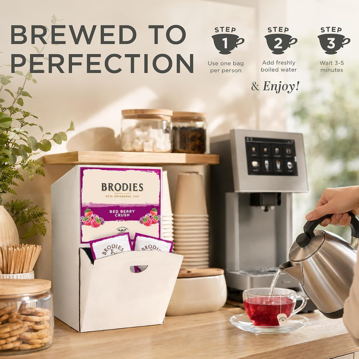 Brodies Red Berry Crush Fruit Tea - Caffeine-Free, 250 Teabags 4