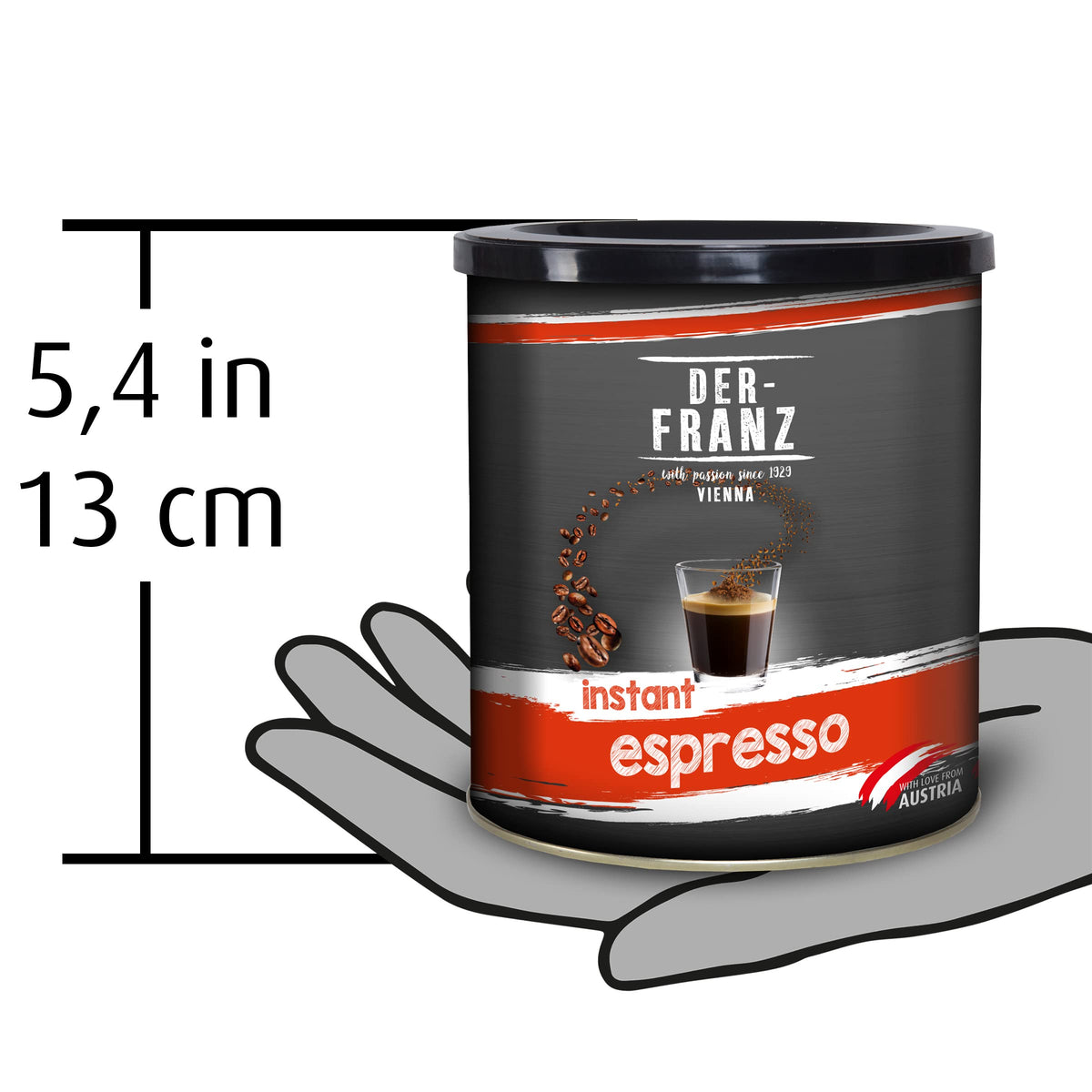 Der-Franz Espresso Instant Coffee - Authentic Italian Flavor, Freeze-Dried Powder, 200g 7