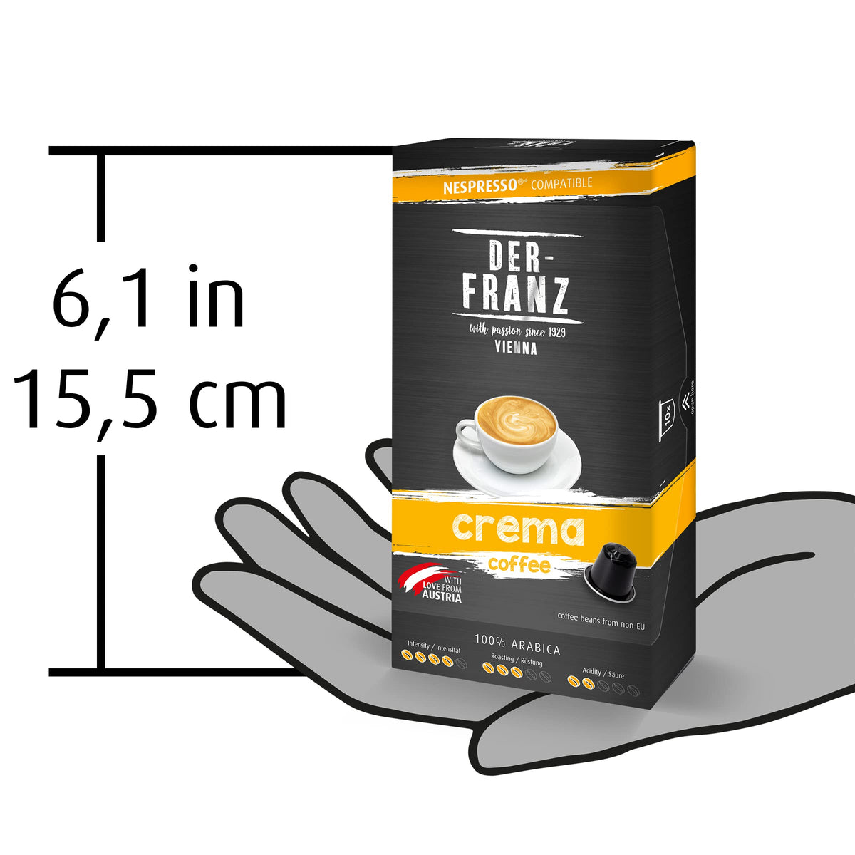 Der-Franz Crema Coffee Capsules - Nespresso Compatible | 60 Count (6x10) 6
