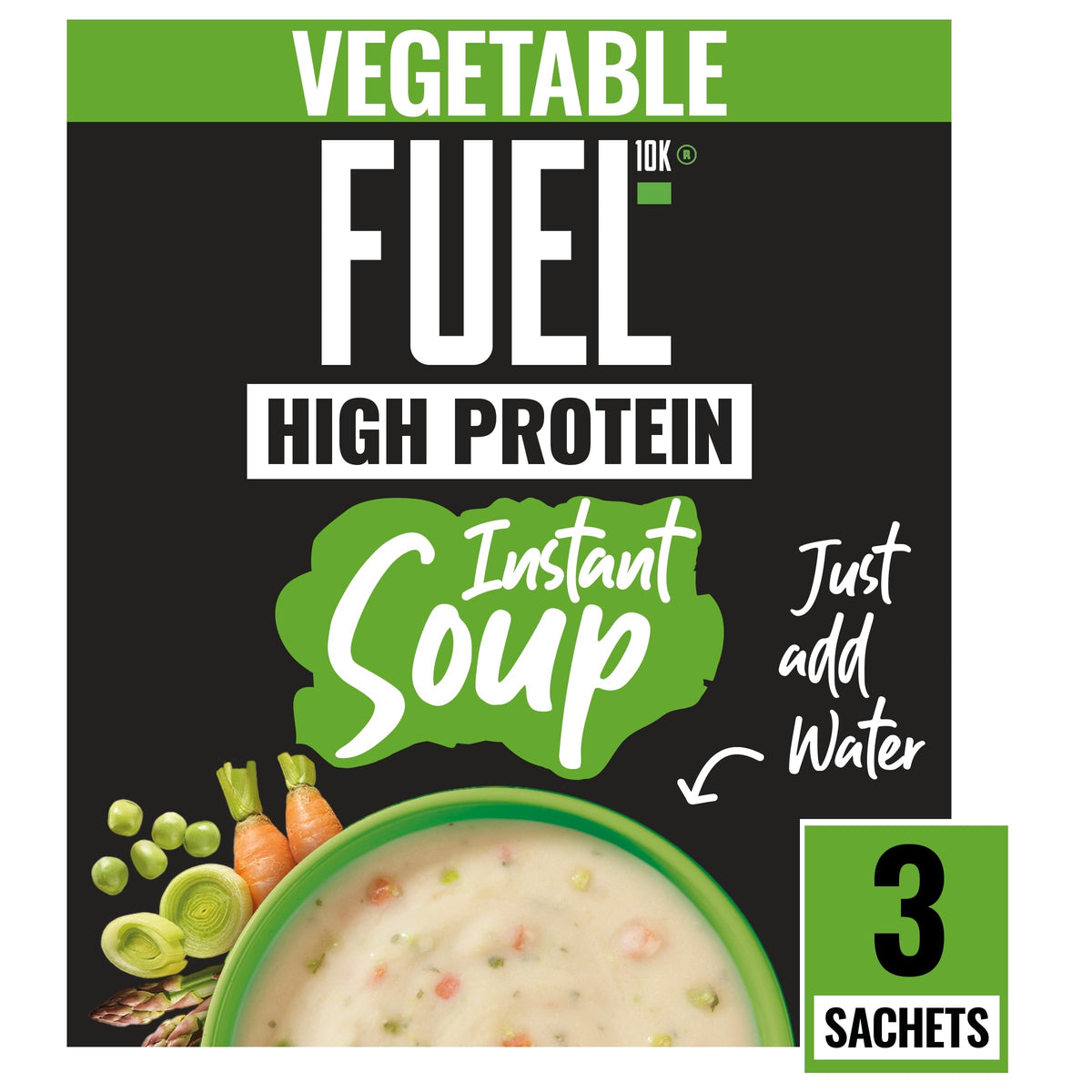 FUEL10K High Protein Vegetable Instant Soup Mix - 27 Sachets | 65g Sachets | Ready in Minutes 6
