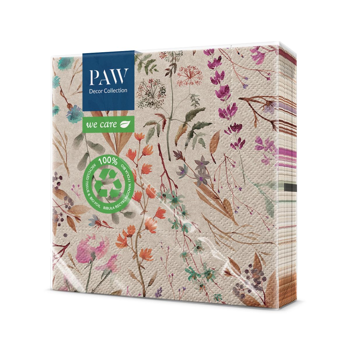 PAW Decor Collection Napkins 3-Ply (33 x 33 cm) - 20 Pieces | Eco-Friendly, Biodegradable 1