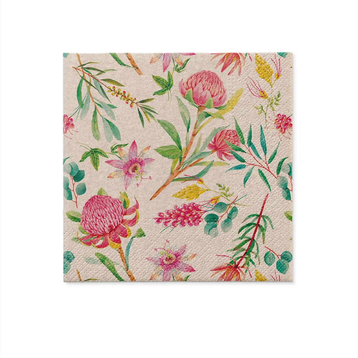 PAW Decor Collection Disposable Napkins - 3-Ply Kraft Paper | 20 Pieces | 33 x 33 cm 3