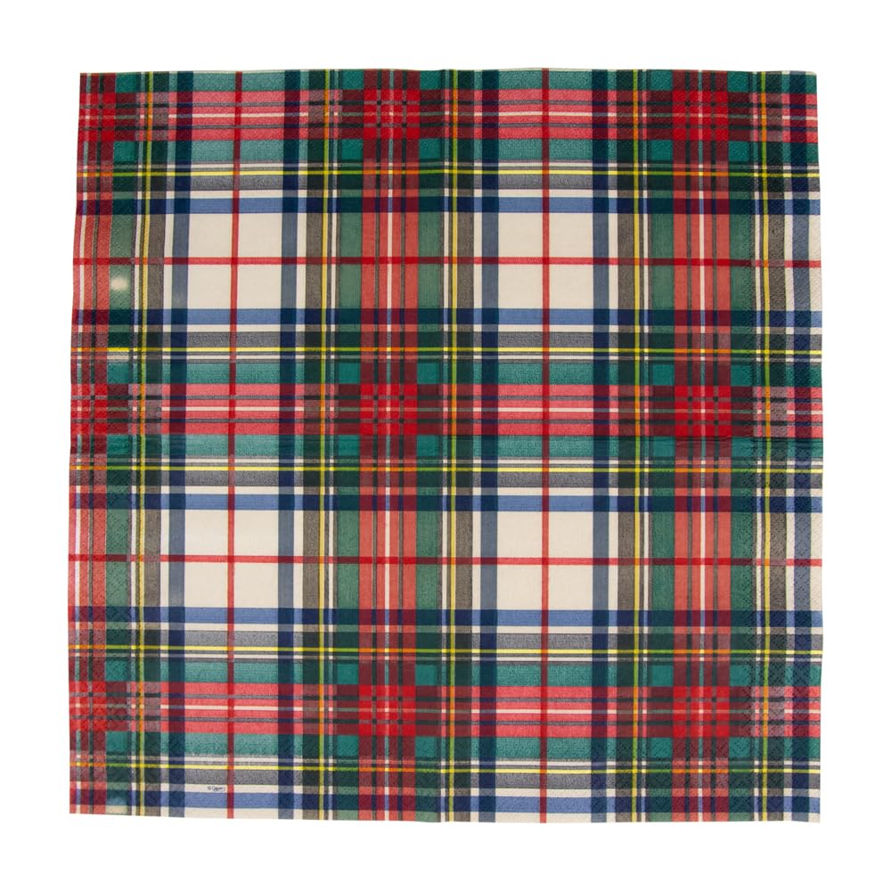Caspari Dress Stewart Tartan Paper Luncheon Napkins - 20 Count 4