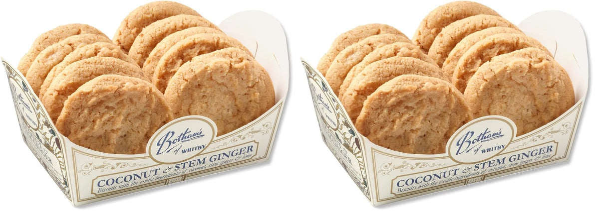 Botham's Coconut and Stem Ginger Biscuits - 200g Pack of 2