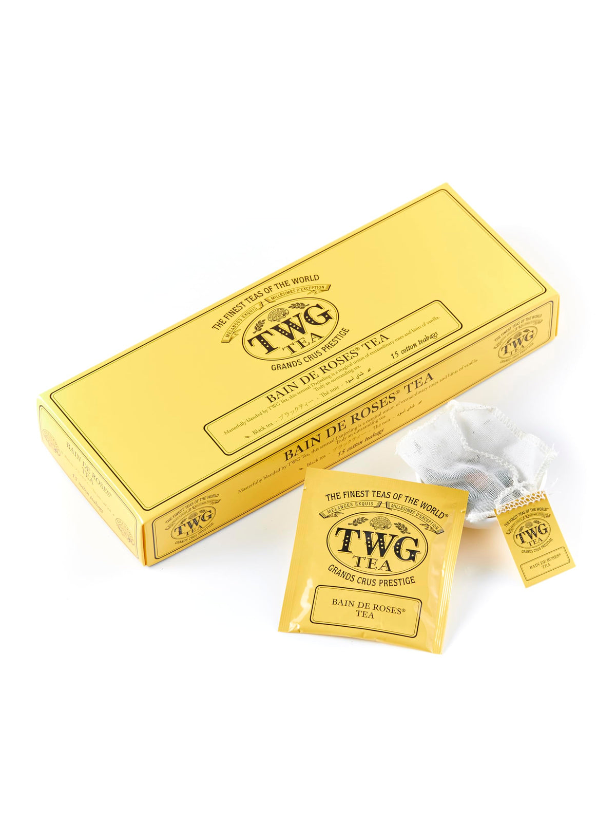 TWG Tea Bain de Roses Tea - Black Tea with Rosebuds & Rose Petals | 15 Teabags