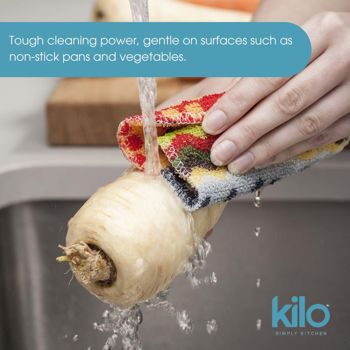 Kilo Non-Scratch Scourer - Multi-purpose, Eco-Friendly Scrubby | Set of 2 | Cotton 7