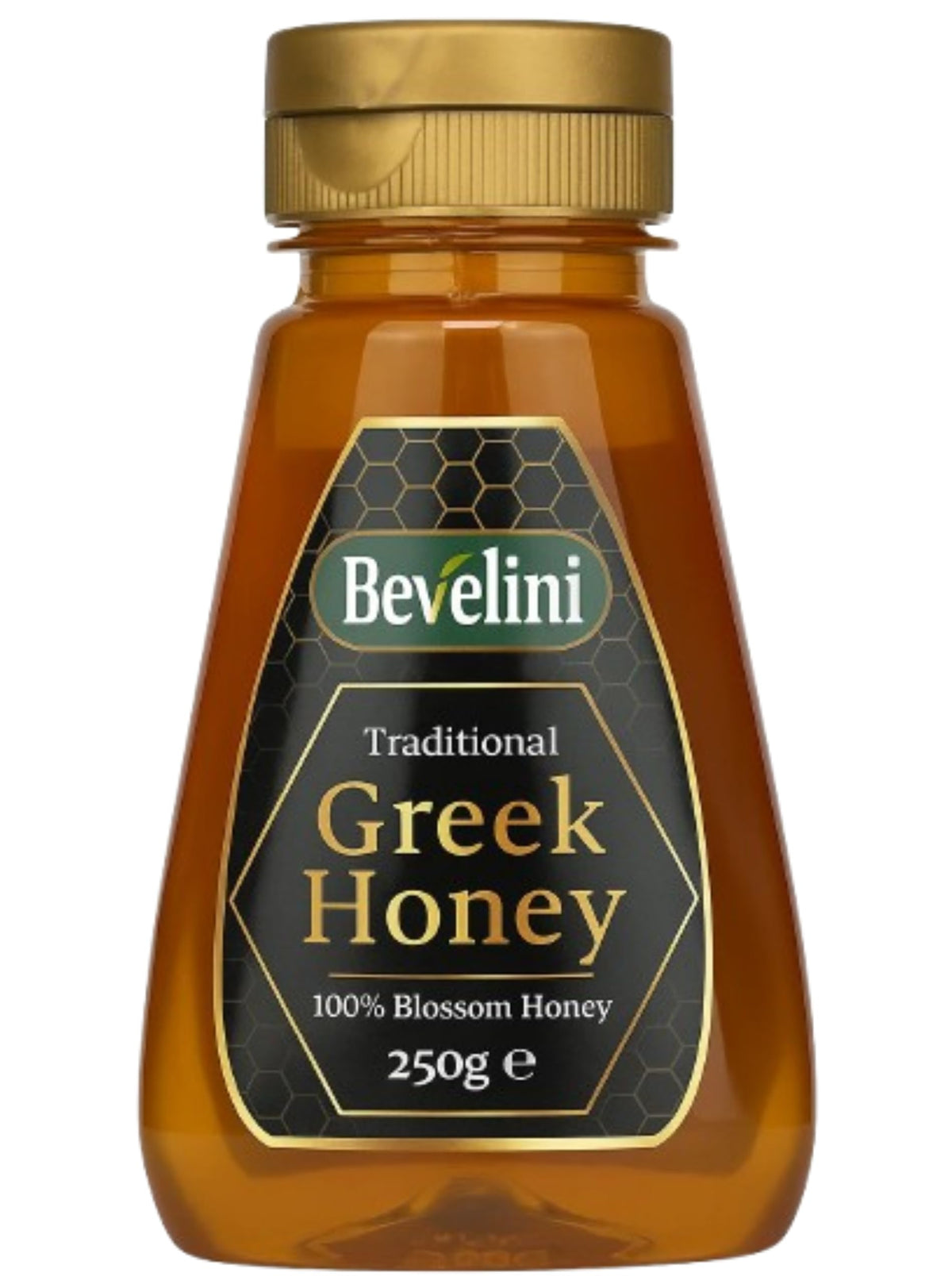 Bevelini Greek Blossom Honey - Smooth Natural Taste, 250g Squeezy Bottle