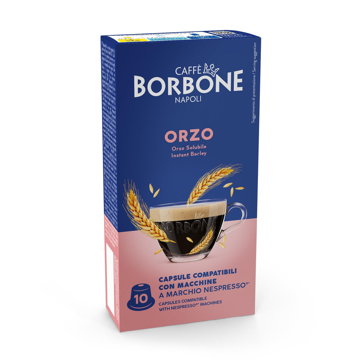 Caffè Borbone Soluble Barley Capsules - 60 Count | Lactose-Free | Nespresso Compatible
