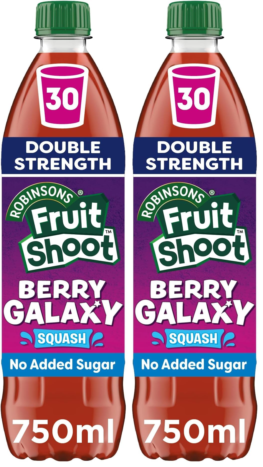 FRUIT SHOOT Berry Galaxy Squash - Double Strength, Strawberry & Blueberry Flavoured - 750 ml (Pack of 2)
