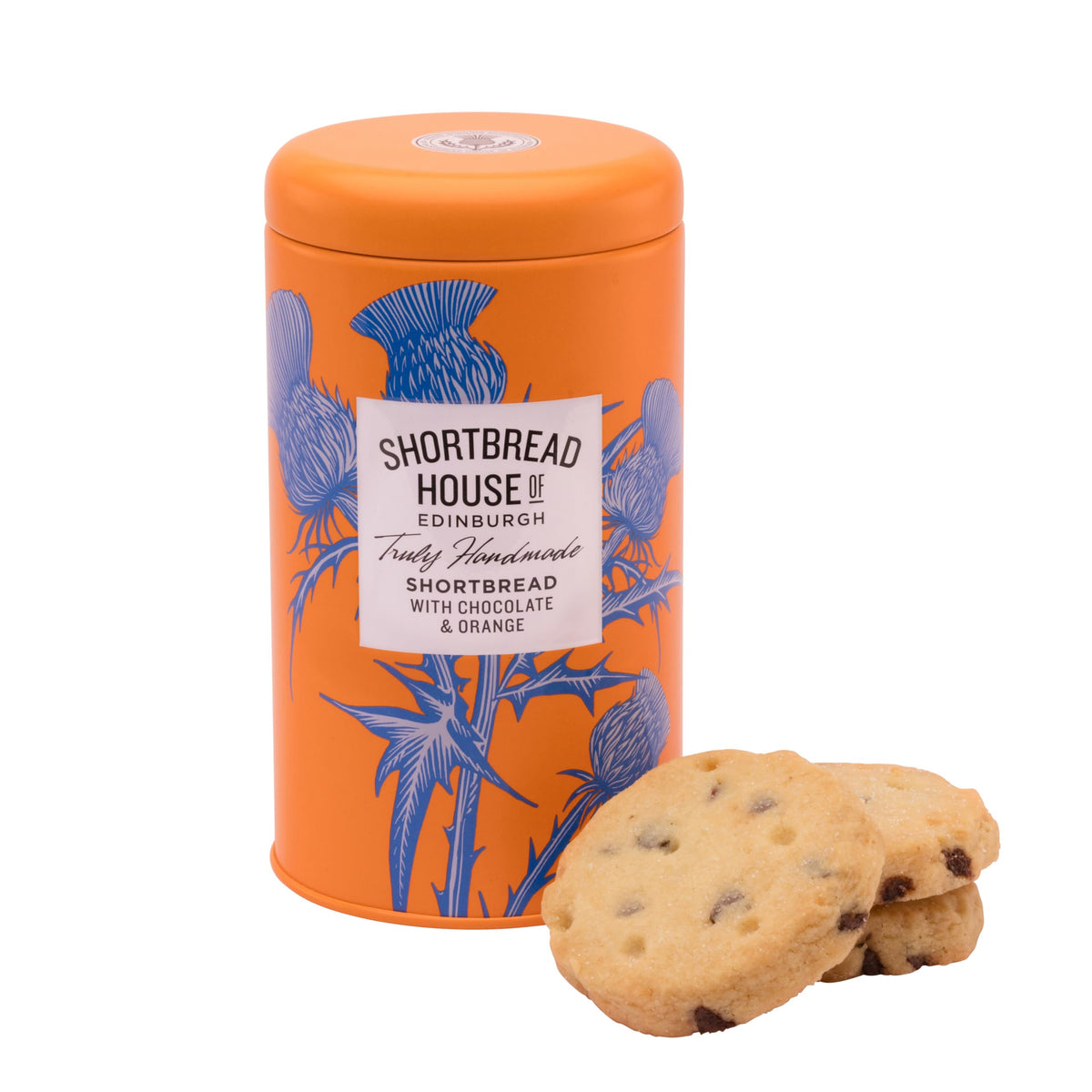 Shortbread House of Edinburgh Truly Handmade Scottish Shortbread with Dark Chocolate and Orange - 140g Tin