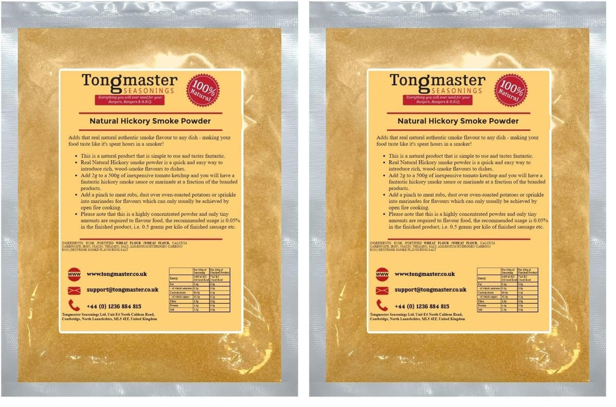 Tongmaster Natural Hickory Smoke Powder - 500g Pack of 2