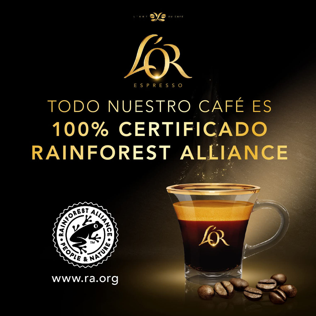 L'OR Espresso Brazil Whole Coffee Beans - Intensity 6, 100% Arabica, 500g 5