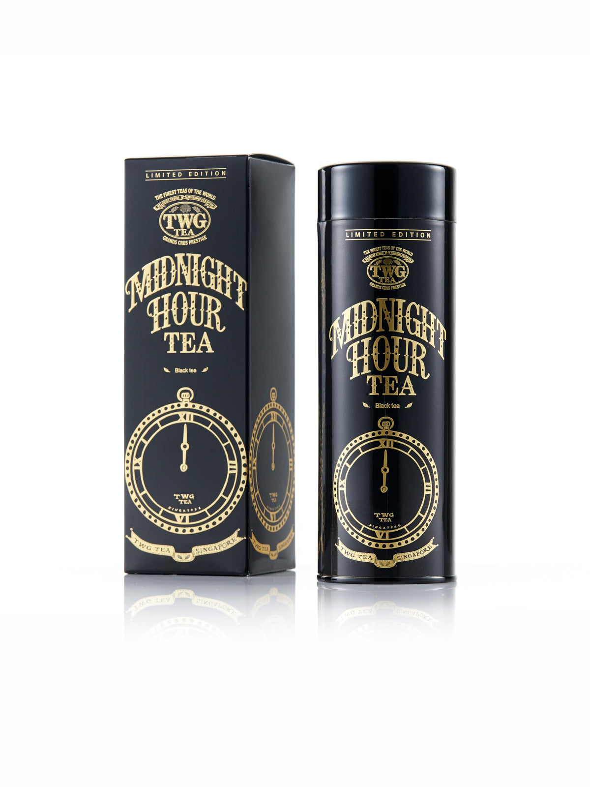 TWG Tea Midnight Hour Tea - Decaffeinated Black Tea with Lemongrass & Tropical Fruits | 100g Loose Leaf