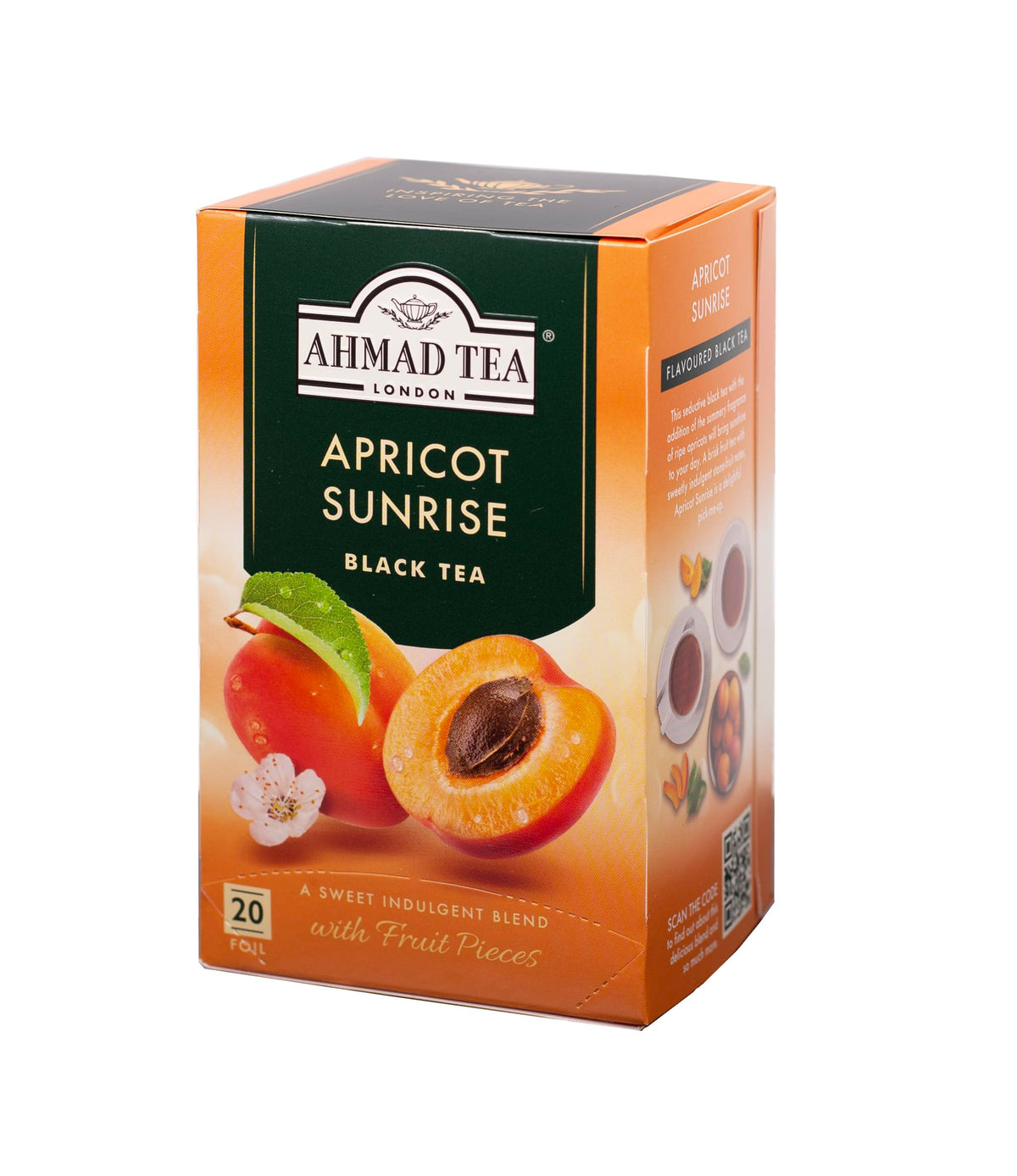 Ahmad Tea Apricot Sunrise Fruit Black Tea - 20 Teabags | 5 Pack | Black Tea, Apricot Flavoring 3