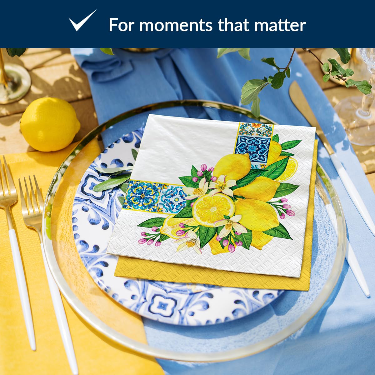 PAW Decor Collection Paper Napkins - Mediterranean Frame | 33 x 33 cm | 20 Pack 5