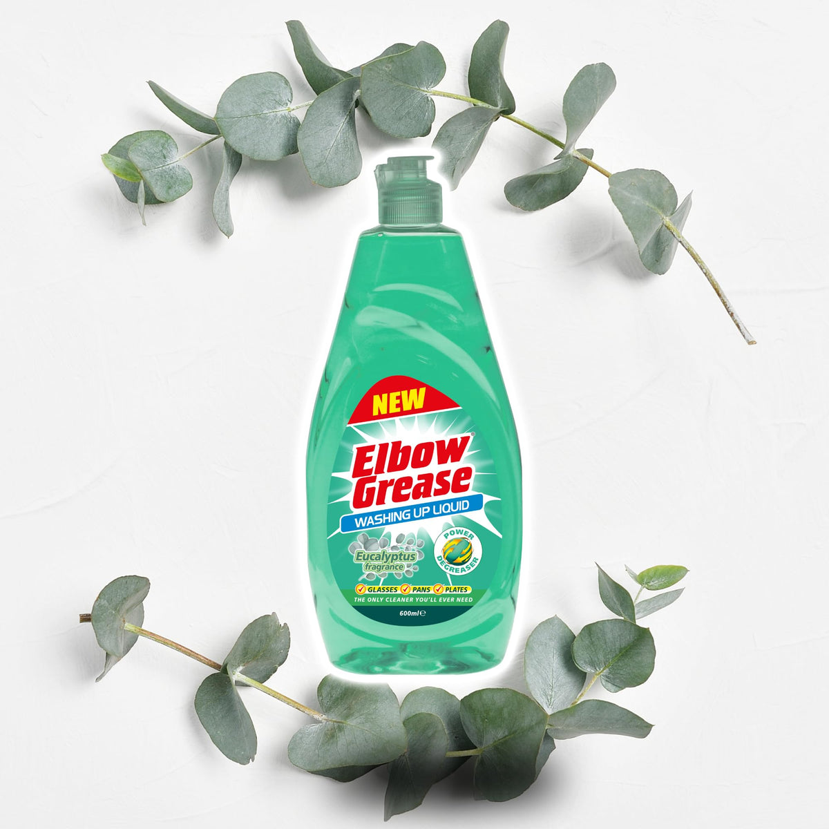 Elbow Grease Washing-Up Liquid - Power Degreaser | 600ml | Eucalyptus Scent 6