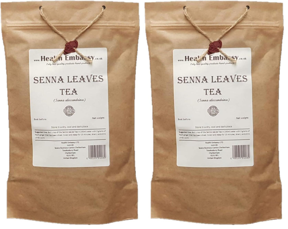 Health Embassy Senna Leaves Herbal Tea - Laxative Support, Digestive Health, 100g (Pack of 2)