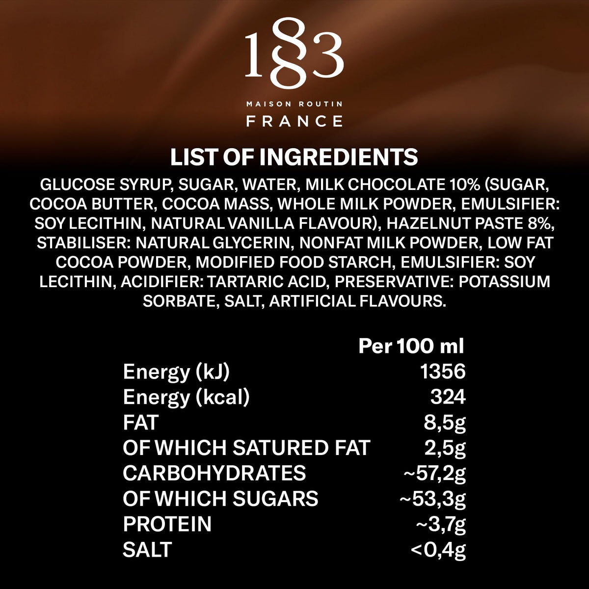 1883 MAISON ROUTIN Chocolate Hazelnut Sauce - Gourmet Dessert & Drink Topping | 500ml Squeezy Bottle (Pack of 2) 3