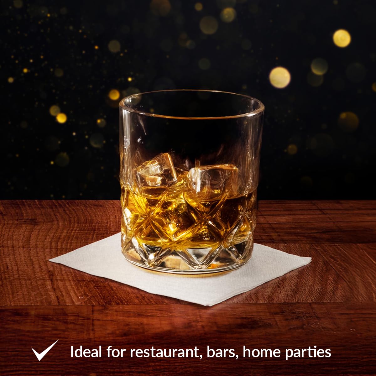 PAW Decor Collection Airlaid Cocktail Napkins - 100 Pieces | 20 x 20 cm | White 6