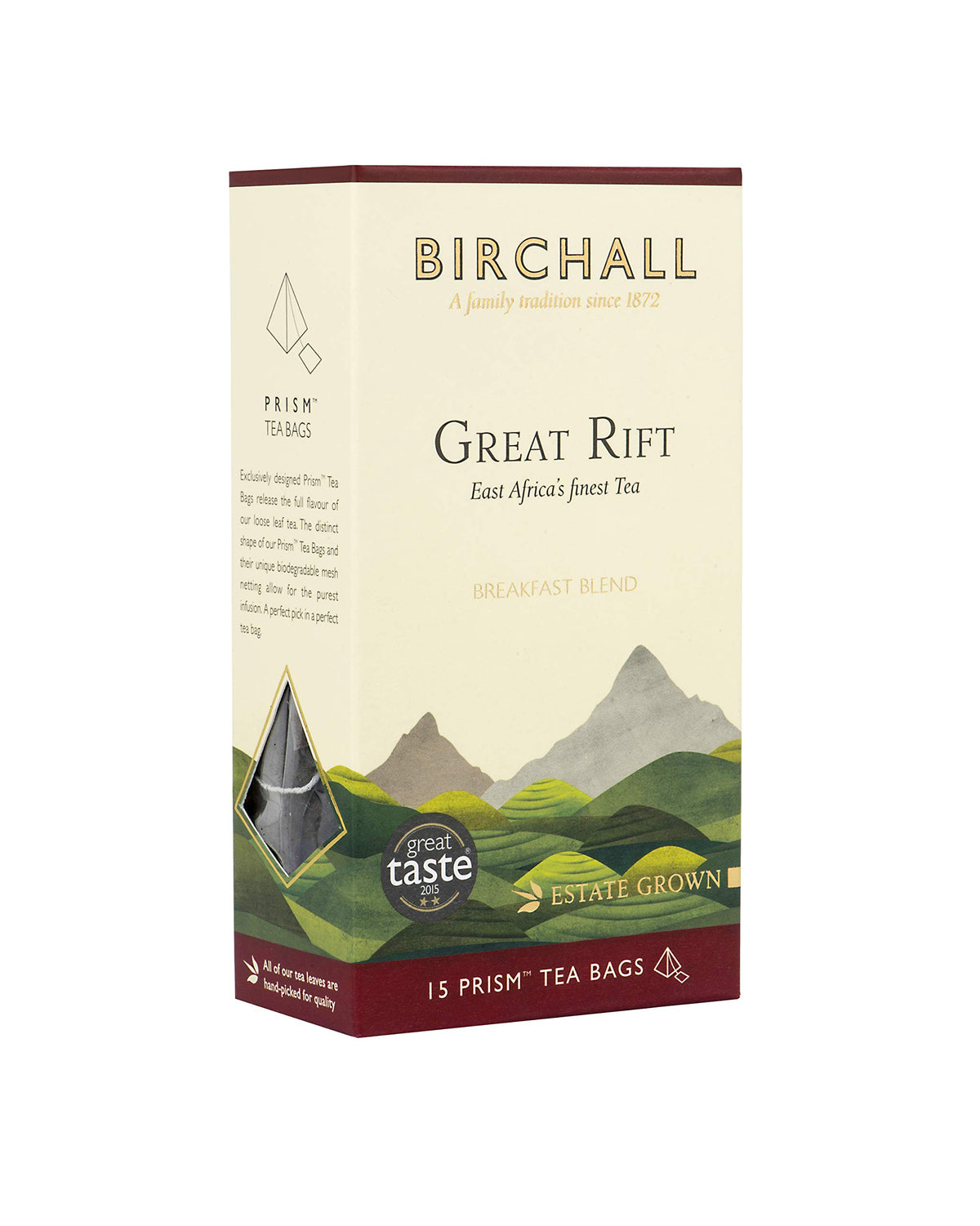 Birchall Great Rift Breakfast Blend Tea Bags - 15 Count (Pack of 2) | East African Black Tea | Rainforest Alliance Certified
