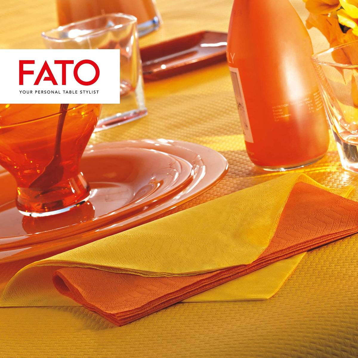 FATO Paper Napkins - 2 Ply Yellow, 50 Pieces, 33 x 33 cm 3