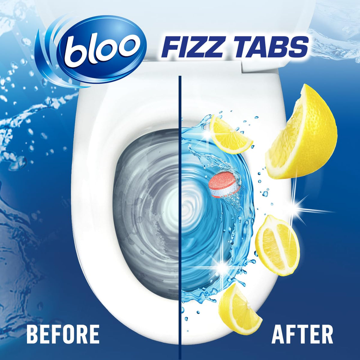 Bloo Power Fizz Tabs Toilet Cleaner - Anti-Limescale, Lemon Scent, 16 Tabs 3
