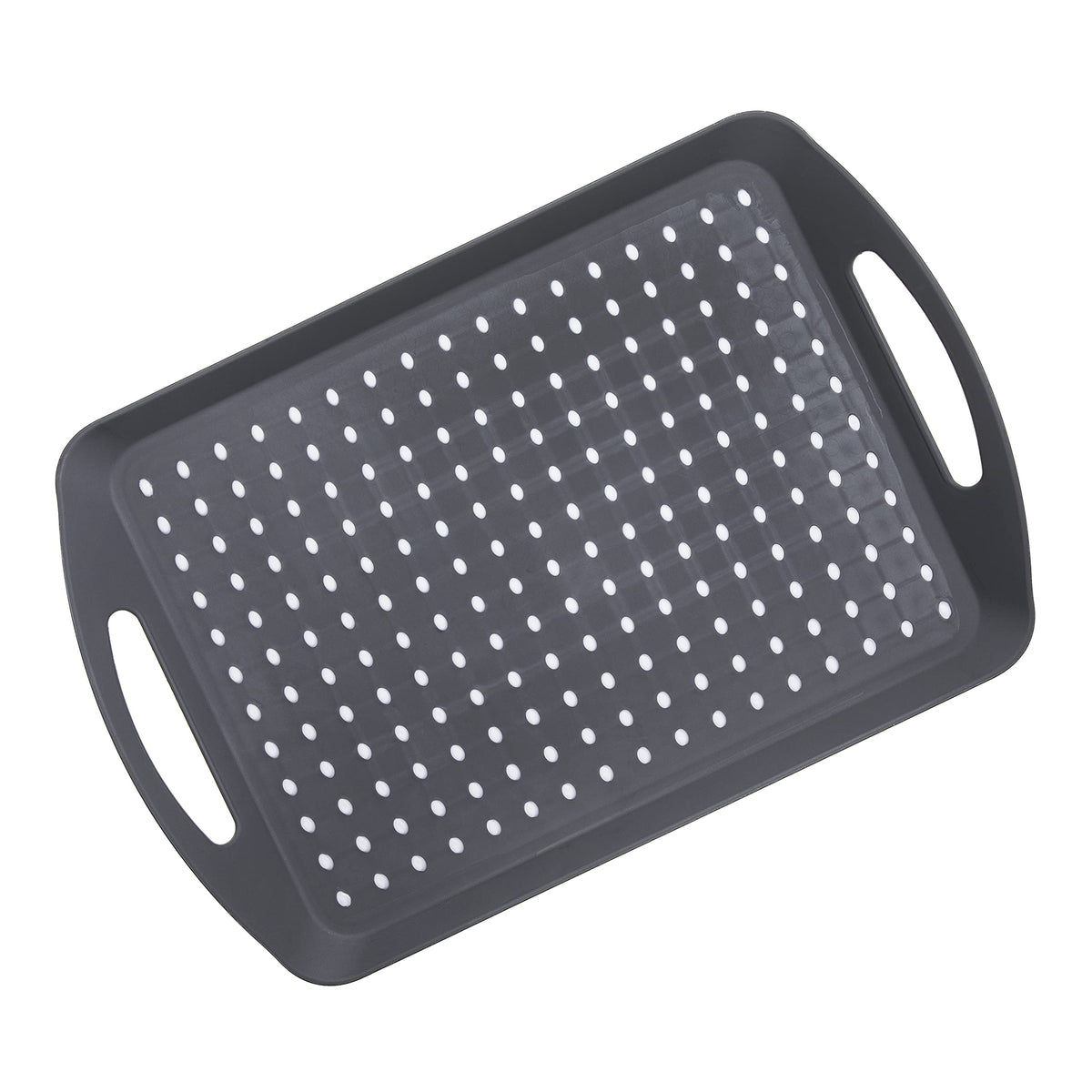 Pendeford Housewares Large Stackable Anti-Slip Tray - BPA-Free PP Plastic | Grey | 41 x 28.5cm 3