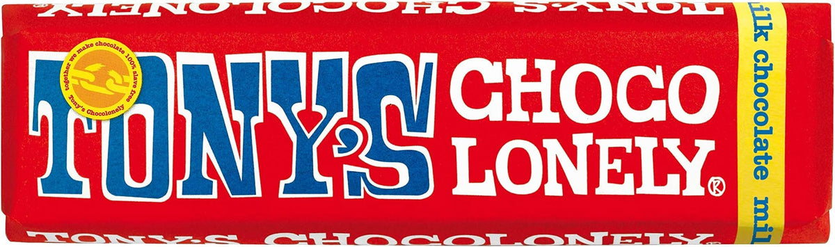 Tony's Chocolonely Milk Chocolate Bar - Fairtrade, B Corp Certified | 50g Bar (Pack of 10)