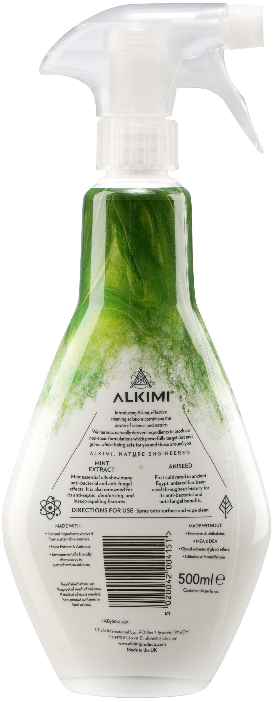 ALKIMI Glass & Window Cleaning Spray - Streak-Free Shine, Pack of 3 x 500ml 4