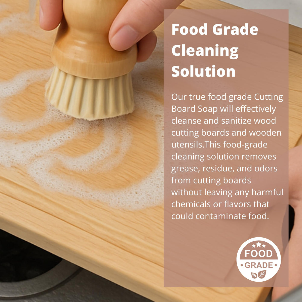 The Block & Board Company Cutting Board Soap - Food Grade Cleaner for Kitchen Surfaces | 8.5 Fl Oz 3