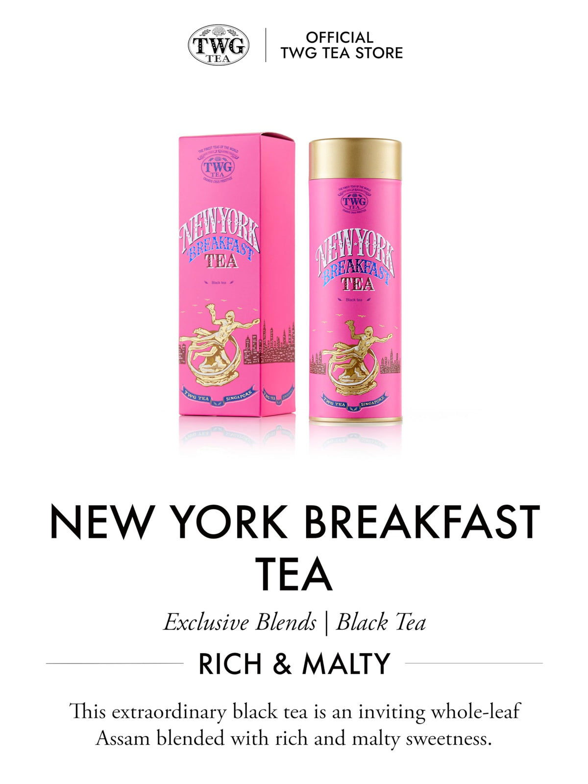 TWG Tea New York Breakfast Tea - Loose Leaf Black Tea with Cocoa Husk, 100g 4