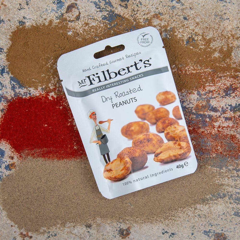 Mr Filbert's Dry Roasted Peanuts - 20 x 40g Snack Packs | Suitable for Vegans 5