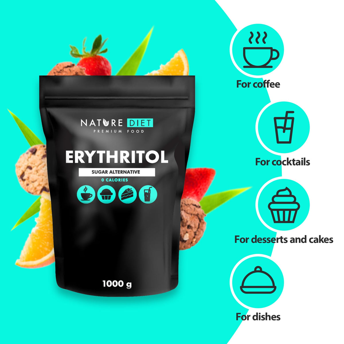Nature Diet Erythritol - Natural Sweetener, Zero Calories | 1000g 5